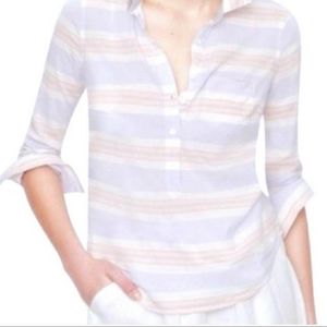 J.Crew Pastel Popover Stripe Top